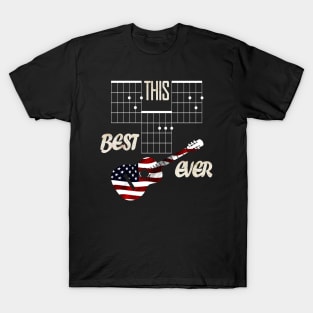 Chord guitar gift This note best ever guitar T-shirt flag T-Shirt